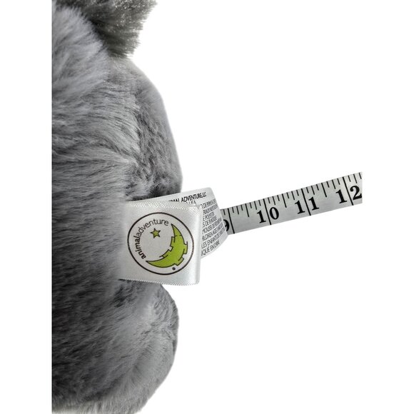 Animal Adventure 11" 2021 Gray Elephant with Green Scarf Stuffed Plush - Picture 3 of 5